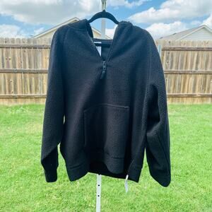 Topshop Sherpa Black Womens Hoodie  8-10